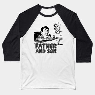 Father son reading paper Baseball T-Shirt